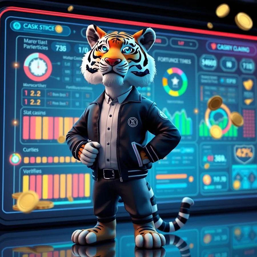 Mascote analista do Horariospagantes com painel de horários pagantes