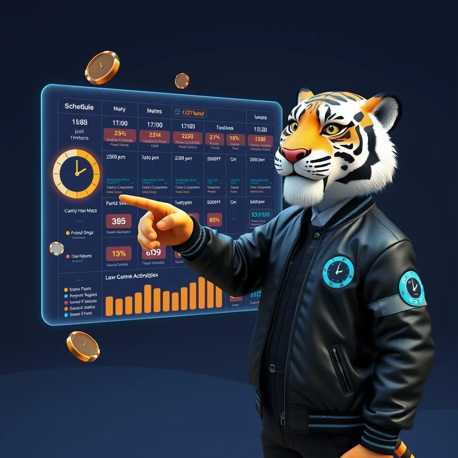 Mascote do Horariospagantes apontando para o cronograma de pagamentos do dia