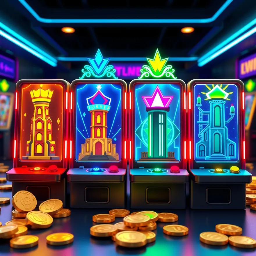 Ilustração das quatro versões do jogo Tower